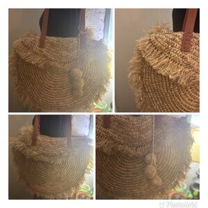 Elegant Woven Shoulder Bag with Fringe